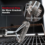 GRILLART Grill Brush [Helix + Wire] Combined BBQ Brush - Safe & Efficient Grill Cleaning Brush - 18" Grill Cleaner Brush Scrubber for Gas/Porcelain/Charbroil Grates – BBQ Accessories Gifts for Men/Dad GRILLART