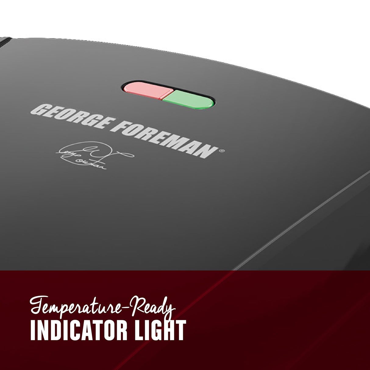 George Foreman 4-Serving Removable Plate Electric Grill and Panini Press, George Tough Non-Stick Coating, Drip Tray Catches Grease, Black George Foreman