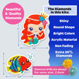 Halmolife Diamond Art Kits for Kids Boys and Girls Ages 6 7 8-12 Easy to DIY Creative Diamond Art Princesses Stickers Craft by Numbers Kits for Kids and Adult Beginners Halmolife