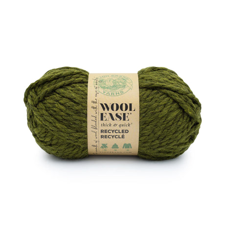 Lion Brand Yarn Wool-Ease T&Q Recycled, Bulky Yarn for Crochet, Olive, 1 Pack Lion Brand Yarn