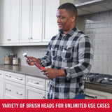 Rubbermaid Reveal Power Scrubber 18-Piece Kit, Cordless Electric Battery Powered Scrub Brush, Water Resistant, for Home/Kitchen/Bathroom/Grout/Tile/Shower/Tub Rubbermaid