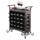Winsome Wood Antique Bronze Finish Silvano Wine Rack Winsome