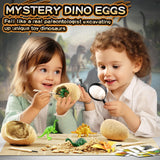 Uregoio 24 Dinosaur Eggs Dig Kit Toys for Kids, Surprise Dinosaur Eggs Excavation Kit with Magnifier, Science STEM Christmas Birthday Easter Gifts for Boys Girls Age 3 4 5 6 7 8 9 10 + Years Old Uregoio