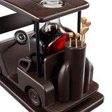 Golf Decanter Whiskey Decanter - The Wine Savant - Brown Mahogany Wood Golf Gifts for Both Men & Women, Golf Accessories, Golfer Gifts, Based on A Replica Golf Cart (600ml Decanter) The Wine Savant