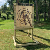 18.9" Throwing Axe, 2Pack Throwing Tomahawk with 1065 High Carbon Steel and Beech Wooden Handle, Well Balanced Great for Axe Throwing Game, Competition and Recreation THRWCLUB