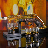 VYLPM Gun Whisky Decanter Set with 4 Shot Glasses,Cool,Unique Gifts for Men Dad Boyfriends,Liquor Gun Decanter Set A Great Addition to Home Bar,Gun Liquor Dispenser Fun Conversation Starter VYLPM