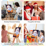 SENQAO Halloween Paint by Numbers for Adults Beginners Framed, Ghost Pumpkin Adults' Paint-by-Number Kits, Adult Paint by Number Kits on Canvas, Acrylic Number Painting for Home Decor, 8x12in SENQAO