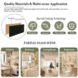 CHYMSUN 71” Tall Arched Kitchen Pantry Cabinet, Modern Farmhouse Hutch Storage Cabinets with Large Drawer and Glass Doors for Kitchen, Dining Room, Living Room, Black CHYMSUN