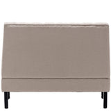 Andeworld Modern Loveseat Settee Button Tufted Sofa Couch Upholstered Banquette Dining Bench High Back Living Room Funiture,Khaki Andeworld