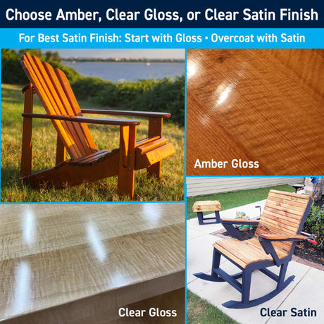 TotalBoat-520605 Halcyon Marine Varnish | Water-Based Polyurethane Wood Finish | Clear Satin UV Protection for Interior and Outdoor Use (Clear Satin, Quart) TotalBoat