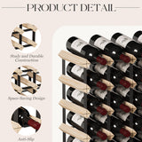 Wooden Wine Rack Countertop- Stylish Wine Racks for Cabinets, Perfect for Organizing and Displaying Your Wine Collection, Durable & Space-Saving Wine Storage Solution(42 Bottles) Urban Deco