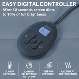 Sunbeam Electric Restful Heated Mattress Pad, 12 Heat Settings, 12-Hour Selectable Auto Shut-Off, Fast Heating, Warming Bed, Soft Cozy Fabric, King, 76" x 80" Sunbeam