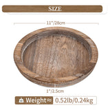 Hanobe Candle Plate Holder Tray: Round Wooden Decorative Candle Plate Small Farmhouse Table Centerpiece Rustic Wood Tealight Pillar Trays for Christmas Wedding Halloween Home Decor Hanobe