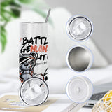 AGH 4PCS Sublimation Glitter Tumblers 20 oz Skinny Straight White 20oz Blanks Stainless Steel Cup with Lid & Metal Straw & Shrink Wrap & Brush AGH