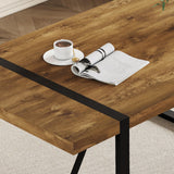 Ganooly Rustic 9 Piece Dining Room Table Set for 8 People, Mid Century Modern 71 Inch Rectangle Wood Kitchen Dining Table with 8 Fabric Chairs Set, Suitable for Kitchen Dining Room Apartment Ganooly