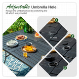 Sophia & William Patio Dining Set 9 Pieces, 8 Quick Dry Textilene Chairs and 1 Large Square Outdoor Dining Table, Durable All-Weather Patio Furniture for Lawn, Park, and Courtyard Support 350lbs Sophia & William