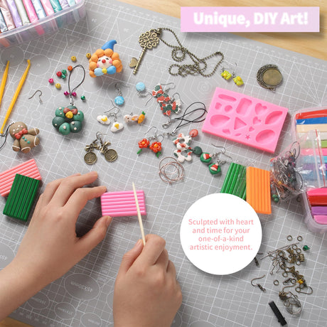 Aestd-ST Polymer Clay 85 Colors, Modeling Clay for Kids, Oven Bake Molding Clay Kit,DIY Starter Kits with Sculpting Tools and Accessories, Art and Craft Gifts for Kids and Adults. Aestd-ST