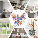 SKRYUIE Hanging Diamond Art Kits for Adults Bird, DIY Window Pendant Diamond Painting Kit Sun Catcher, Special Shaped Crystal Acrylic Double Sided, Porch Outdoor Garden Ornaments 7.486 x 7.29 Inch SKRYUIE