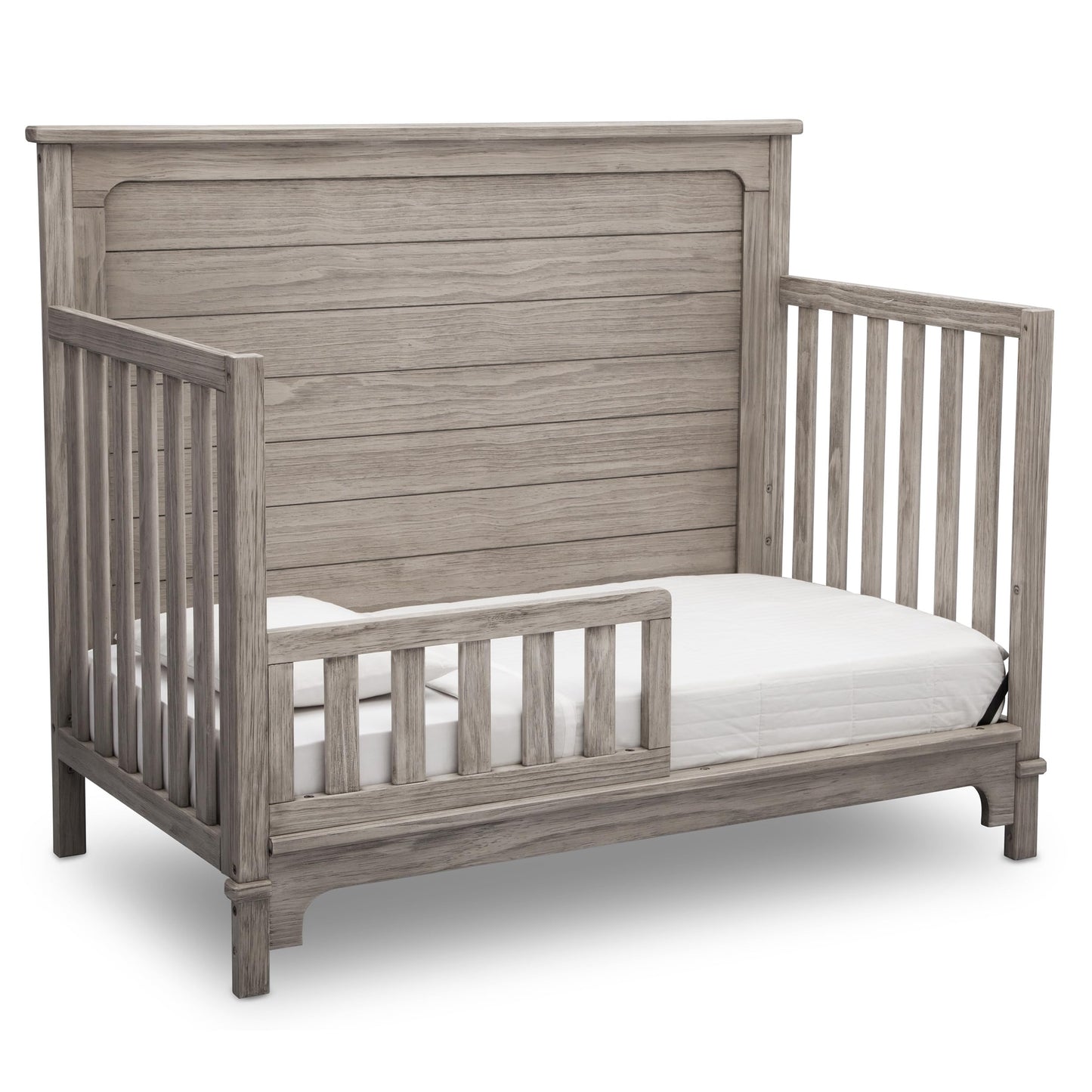 Delta Children Simmons Kids Slumbertime Monterey 4-in-1 Convertible Crib, Rustic White