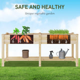 PULIJIAJU Wooden Raised Garden Bed ，Raised Planter Box with Legs, Wood Planter -Grow Herbs and Vegetables Outdoors – Naturally Rot-Resistant - Unmatched Strength Lasts Years (HCH-L) PULIJIAJU