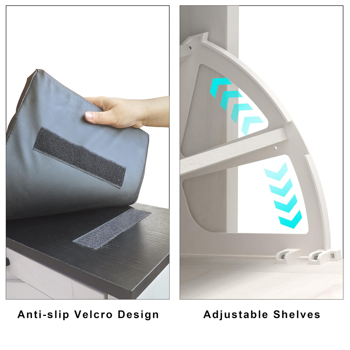 Trironsun White Shoe Storage Bench 2 Flip Drawers Shoe Rack Bench with Padded Seat Cushion Farmhouse Hidden Shoe Bench with Storage Shoe Cabinet 2 Barn Doors for Entryway Bedroom (Antique White) Trironsun