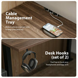 Agilestic L Shaped Standing Desk Adjustable Height, Electric Corner Standing Desk, 63 x 55 inch Sit Stand Computer Table with Splice Board, Dark Wlalnut Agilestic