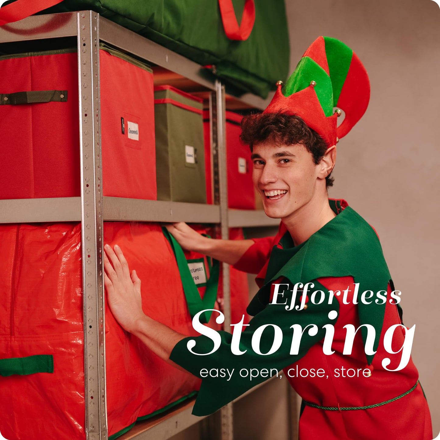 Handy Laundry, Christmas Tree Storage Bag - Stores 9 Foot Artificial Xmas Holiday Tree, Durable Waterproof Material, Zippered Bag, Carry Handles. Protects Against Dust, Insects and Moisture.