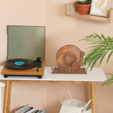 Heather & Willow Now Playing Vinyl Record Holder | Now Playing Vinyl Record Stand Display | Wood Vinyl Record Storage Stands for Albums | Now Spinning Vinyl Accessories Rack Heather & Willow