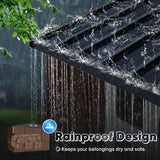 Quictent Heavy Duty 8X6 FT Outdoor Metal Storage Shed, Lockable Tool Shelter Waterproof Shed for Garden, Backyard, Lawn and Patio Scene with Combination Lock, Brown(8.2X5.8 FT Base, No Floor) Quictent