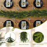 N&T NIETING 9FT Christmas Norfolk Pine Garland Real Touch Pine Artificial Garlands Faux Greenery Garland Winter Christmas Garland for Table Mantle Fireplace Indoor Outdoor Xmas Decorations (1 Pcs) N&T NIETING