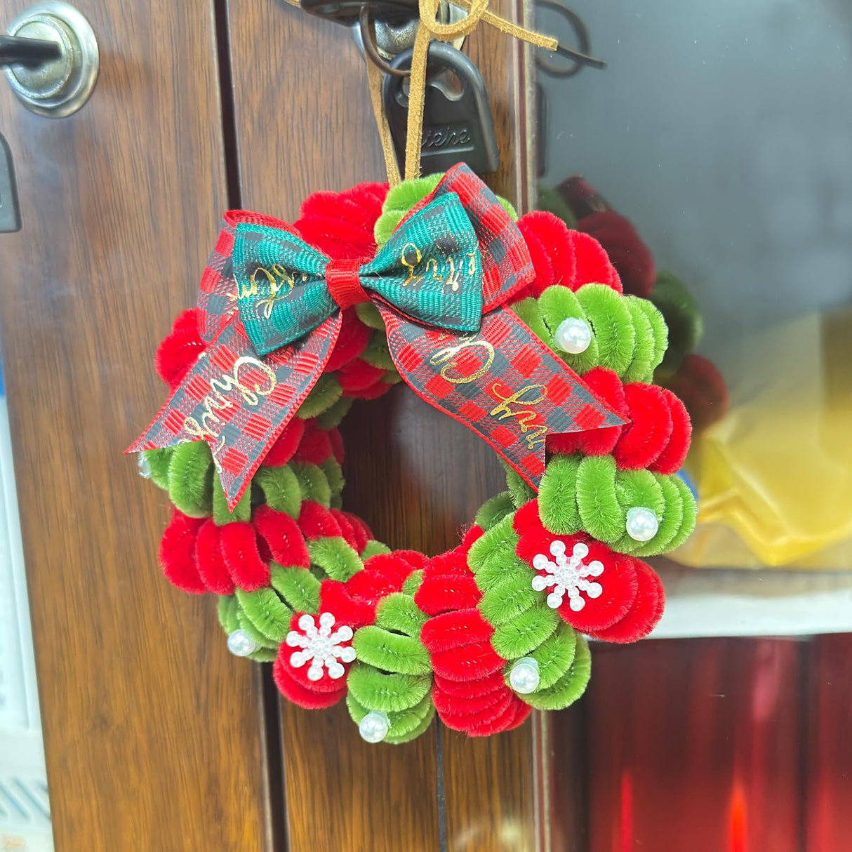 Christmas DIY Crafts Kit - 159 Pcs Wreath Making Kit for 2 Pack 7.1 Inch Christmas Ornaments, Easy to Make Holiday Wreath Decor for Tree, Home, Xmas Party Gift for Kids & Family TINLOK