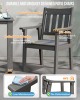 YEFU Outdoor Patio Dining Sets: All Weather 12 Piece Dining Table Set for 10 with Umbrella Hole & Aluminum Frame - Outdoor Furniture 2 Table and 10 Chairs for Outside Backyard/Porch/Deck Grey YEFU