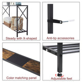 Tajsoon Console Table, 2-Tier Industrial Entryway Table, 41.8”LNarrow Sofa Table with Shelves, Entrance Table for Entryway, Hallway, Living Room, Foyer, Corridor, Office, Rustic Brown and Black Tajsoon