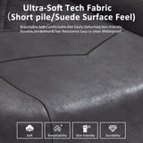 Darkecho Gaming Chair Fabric with Pocket Spring Cushion,Massage Office Chair with Footrest and Linkage Armrests,Ergonomic Adjustable Desk Computer Chair with Headrest and Lumbar Support Black Darkecho