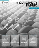 Aluminum Chaise Lounge Chair Outdoor with Wheels, Patio Lounge Chair with Adjustable 5-Position Recliner and Full Flat Tanning Chair for Patio, Beach, Pool, Grey Ciokea