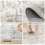 Washable Kitchen Rugs Non Slip: 2'x6' Hallway Runner Rug Stain Resistant Non Slip Boho Floor rug with Rubber Backing Non Shedding Soft Carpet Runners for Indoor Entryway Bedroom Bedside Foyer Entrance palohom