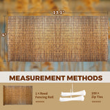 CSBWDLT Natural Reed Fencing, Eco-Friendly Reed Fence, 4 feet High x 13.1 feet Long, Reed Screen for Backyard Patio Garden and More,Brown CSBWDLT