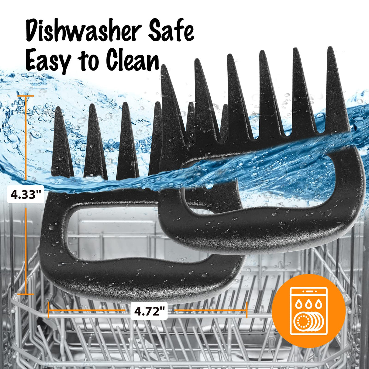 SANTAMADE Stocking Stuffers for Men, Meat Claws for Shredding, Solid Heavy Duty Meat Shredder Tool Bear Claws - Funny Smoker Accessories for BBQ Grilling Gifts for Men Dad - One Pair SANTAMADE