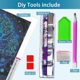 YQFCZDQ Tree of Life Diamond Art Kits for Adults,DIY Blue Moon&Star 5D Diamond Painting Kits Round Diamond Dots for Beginners,Full Drill Paint with Diamonds Pictures Gem Art Home Decor 13.78X13.78in YQFCZDQ
