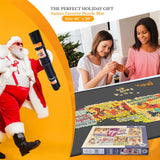Puzzle Mat Puzzle Mat Roll Up, Large Roll Up Puzzle Mat 46”x26”, Portable Puzzle Mat Organizer Up to 1500 Pcs, No Creases to Your Finished and Unfinished Puzzles,Rubber Puzzle Mats for Jigsaw Puzzles YUPYY