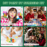 cviokrdu Christmas Paint by Numbers Kit for Adults - Snow Scene Adult Paint by Number Kits on Canvas, DIY Christmas Oil Painting for Gift Home Wall Decor (20x16inch) cviokrdu