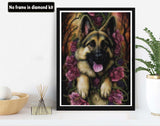 VAIIEYO 5D Diamond Art Kits for Adults Dog, Diamond Painting Animal Puppy, Paint by Numbers Full Drill Round Rhinestone Craft Canvas for Home Wall Decor Gift 12x16 inch VAIIEYO
