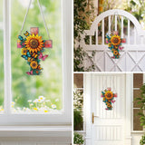 EOBROMD Diamond Hanging Art Kits for Adults, Cross Butterfly Suncatcher Diamond Art Painting, DIY Special Shaped Rhinestone Kits for Adults, Window Pendants Home Garden Wall Hanging Ornament EOBROMD