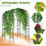 UrGROWA Outdoor Garden Arch Trellis, 87" H Large Garden Trellis for Climbing Plants, Metal Plant Support Trellis Archway Arbor Tunnel Large Trellis for Vegetables Plant Cucumber Trellis UrGROWA