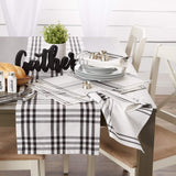 DII Home Sweet Farmhouse Plaid Tabletop Collection, Placemat Set, 13x19, French Stripe Black, 6 Piece DII