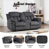CANMOV Recliner Sofa Set, Manual Recliner Loveseat with Overstuffed Armrest for Living Room,Bedroom Furniture,Office,2 Seat Grey CANMOV
