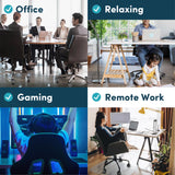 Lifelong Office Chair Wheels Replacement Rubber Desk Chair Casters for Hardwood Floors and Carpet, Set of 5, Heavy Duty Casters for Chairs to Replace Office Chair Mats - Fits 98% Lifelong