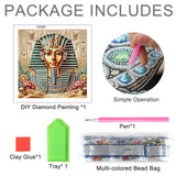 MVVMTOP Diamond Painting Kit, 5D DIY Egyptian Pharaoh, Special Shape Crystal Artificial Diamond Art Partial Mosaic Handicraft for Beginners, Wall Decor Gift for Bedroom, Office, Living Room 6.7x6.7in MVVMTOP