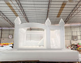 White Bounce House with Slide& Ball Pit for Adults,Commercial PVC 15FT Large Inflatable Bounce House Castle Outdoor with 950W Powerul Blower,Wedding Birthday Party Decorations 15x15x10FT awesmflate