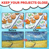 8 OZ Gloss Sealer, Glue & Finish, Air Dry Clay Glaze, Clear Decoupage Glue, Waterbase Clay Varnish for DIY Crafts, Wood, Paper, Art Projects, Craft, Painting, Puzzle,Ceramics,Magic Sealant 250 ML Bondtech